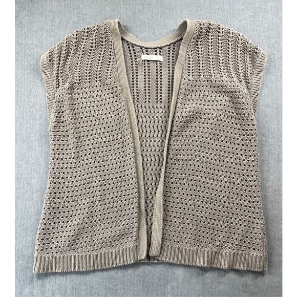 Old Navy Open Knit Cardigan Womens XL Green Boho Layering Sleeveless Sweater - Picture 1 of 8
